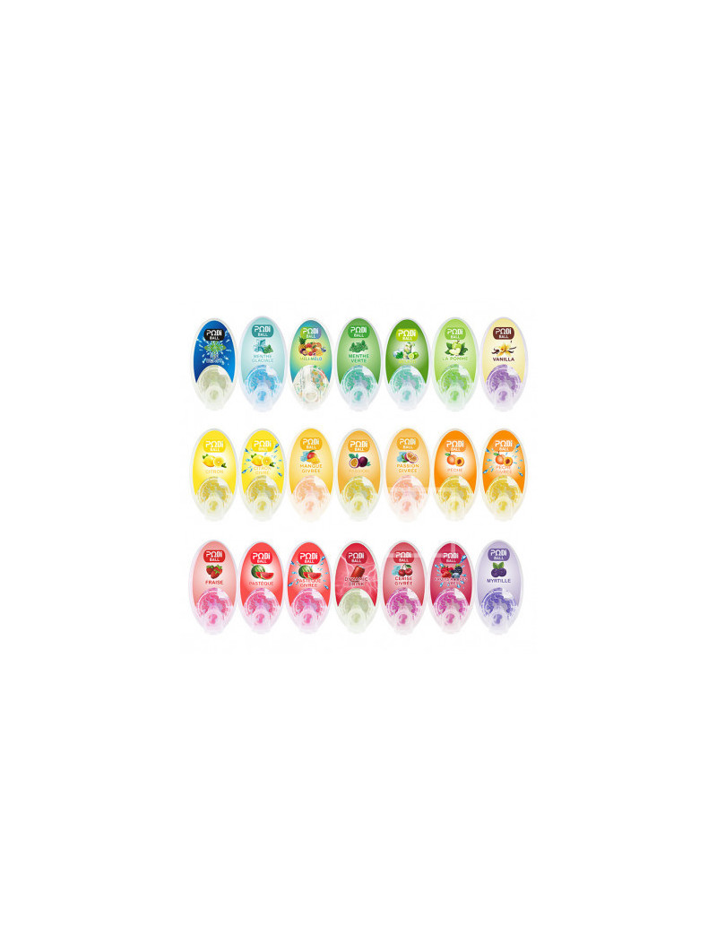 Podiball - Capsules Aromatiques - Boîtes Ovales (boîte de 20pcs)
